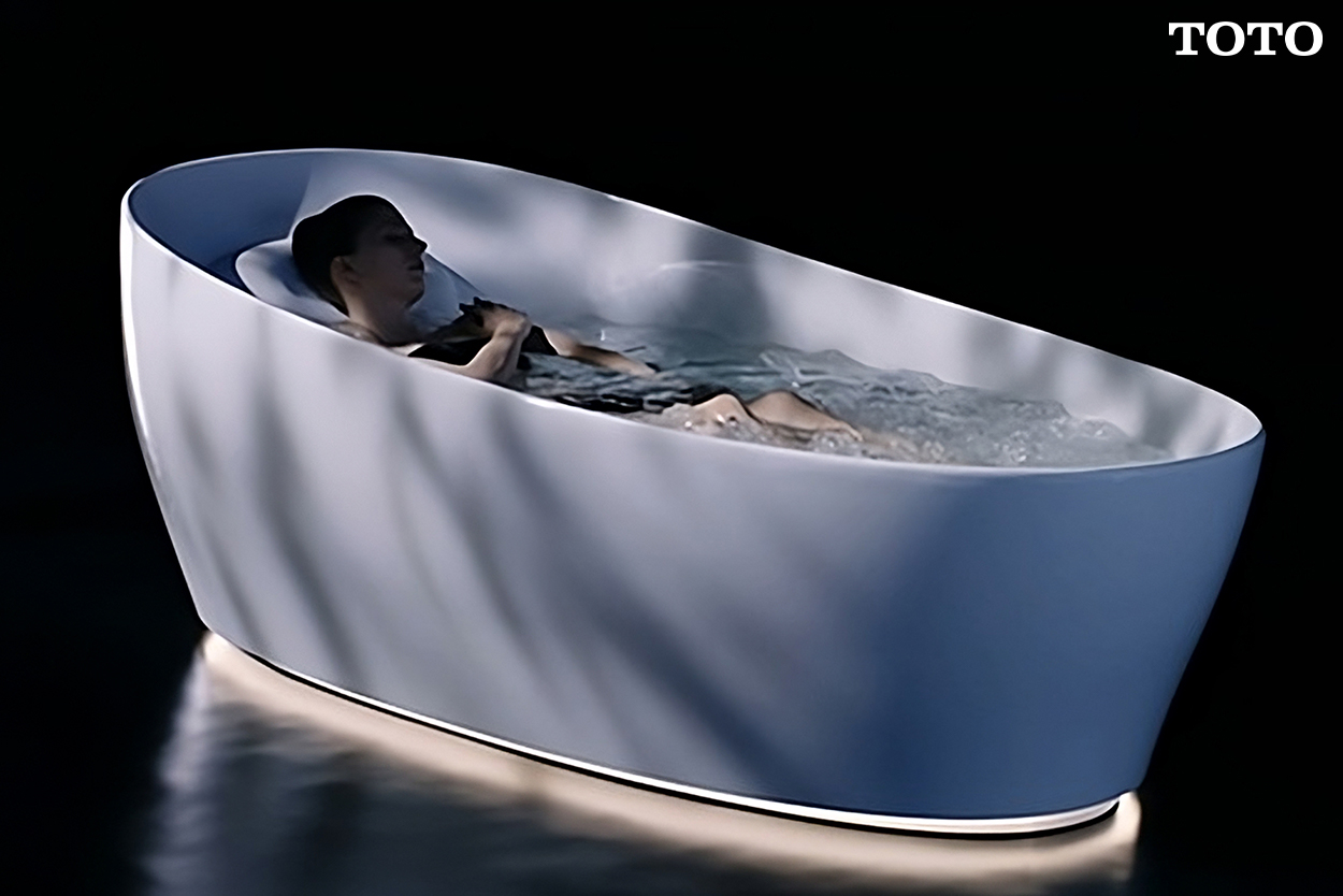 Image of a woman in flotation tub