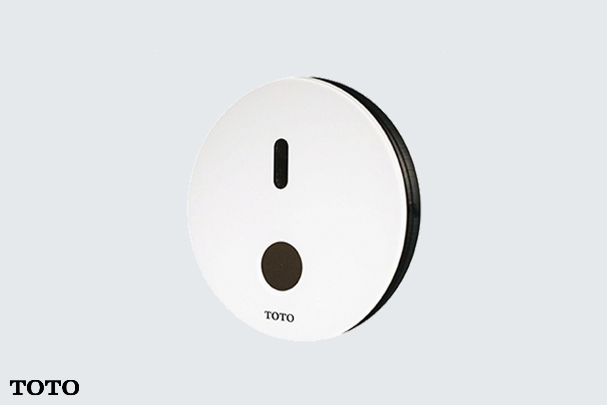 Image of a public flush valve